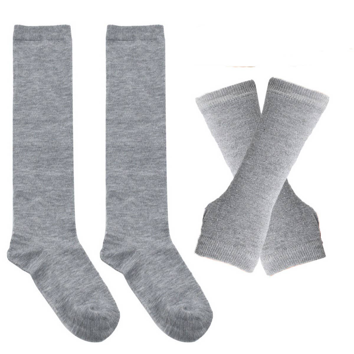 CWMM10061_KIDS KNIT STRIPED ARM & LEG WARMERS SET