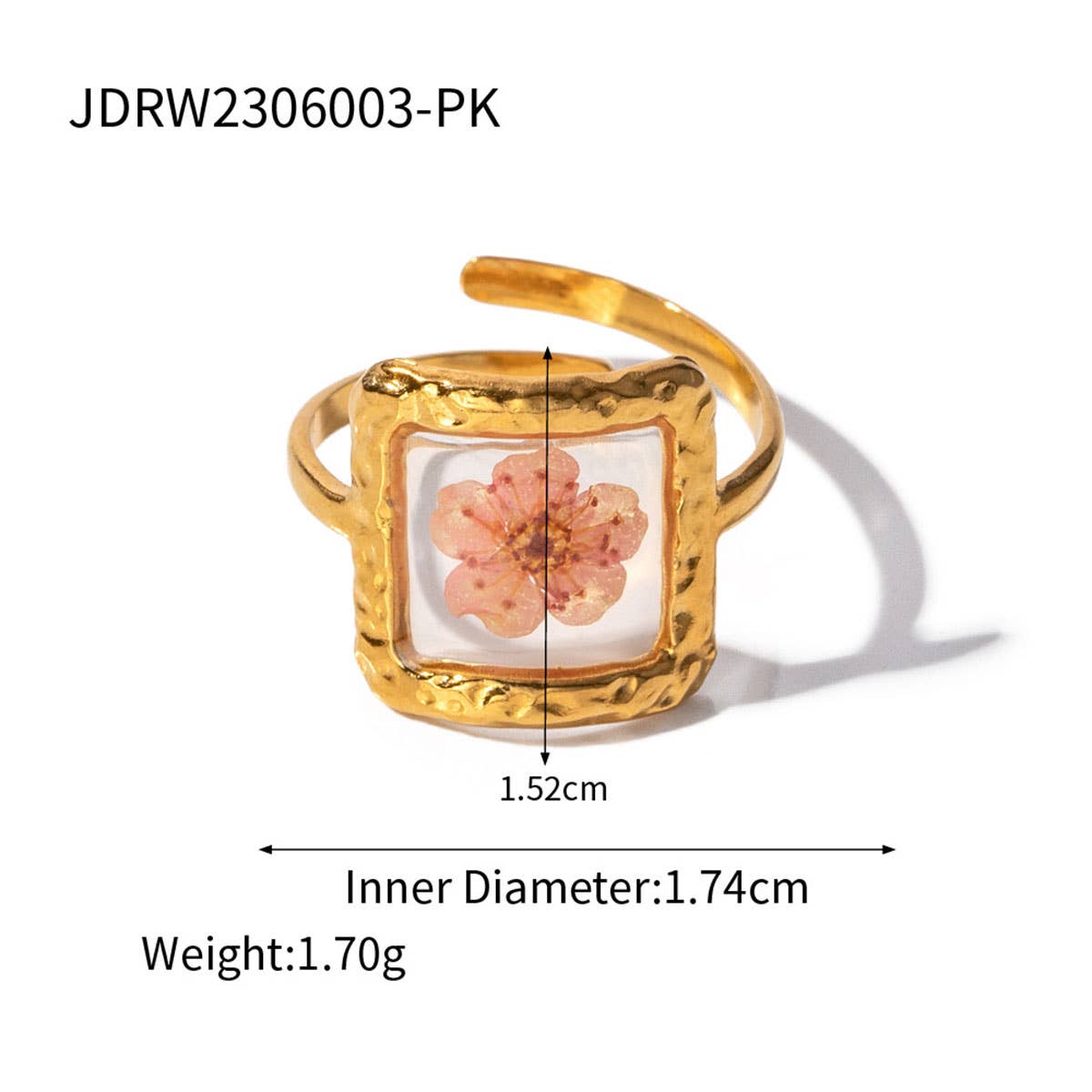 IMMORTAL FLOWER STAINLESS STEEL RINGS FOR WOMEN