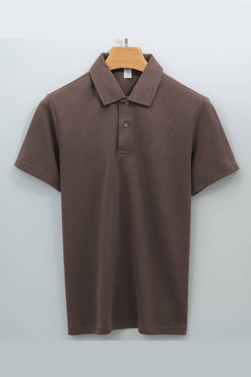 CWTBLS1783_MEN'S SHORT-SLEEVED SEAMLESS COLLAR POLO SHIRT