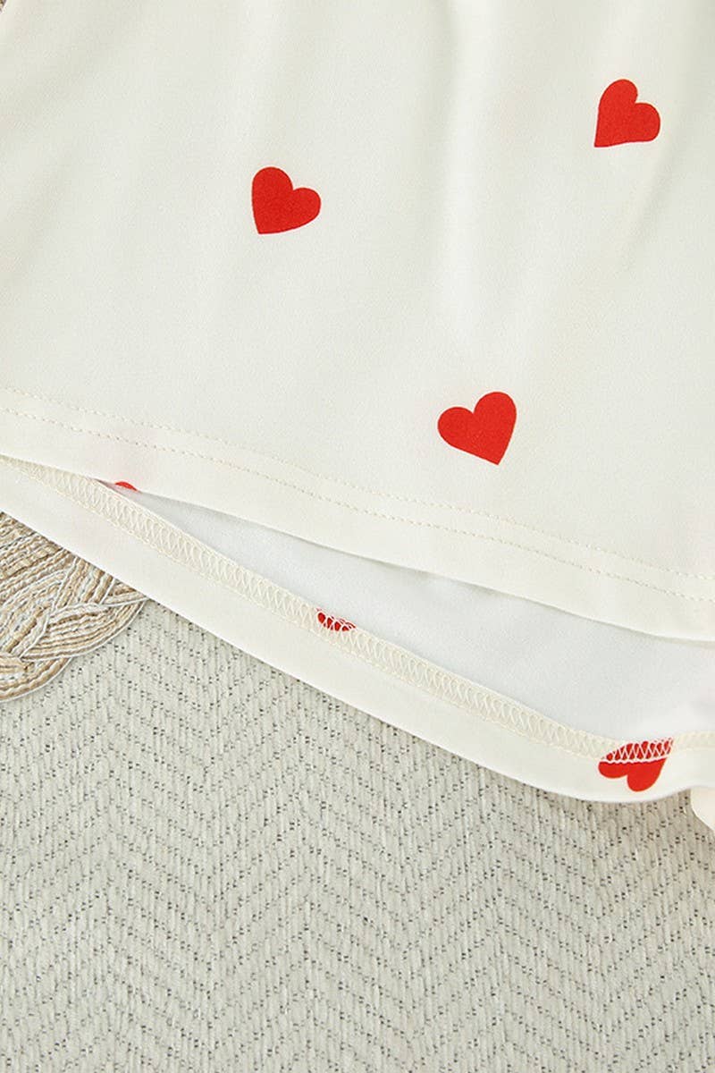 CWSPJ0045_PRINTED SHORT SLEEVE SHORTS PAJAMAS SET