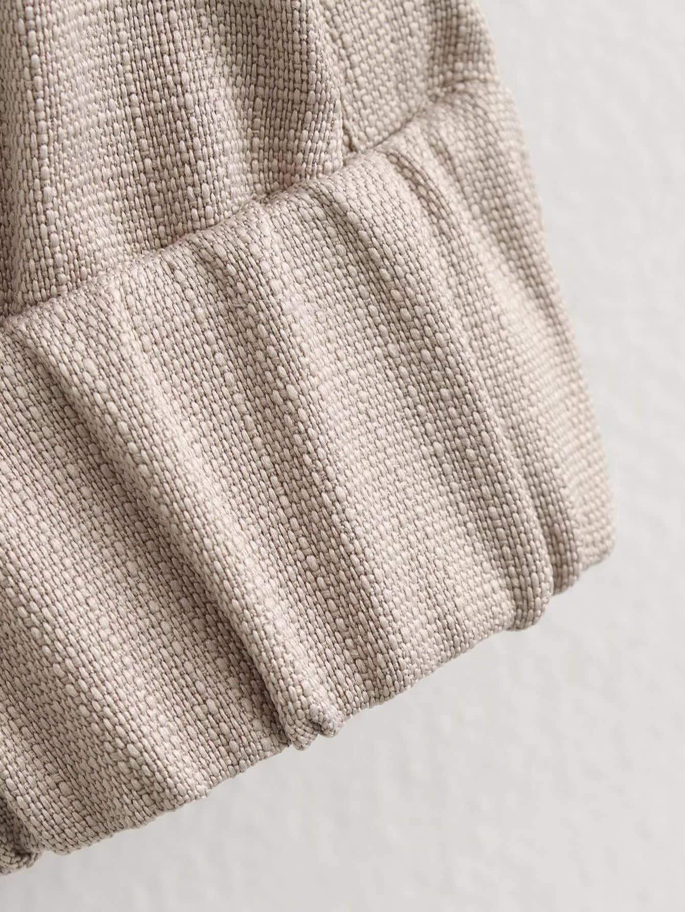 Cotton linen blended solid-color pilot jacket