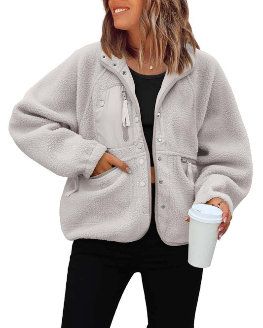 FLEECE JACKET SPORTS CASUAL HOODIE JACKET
