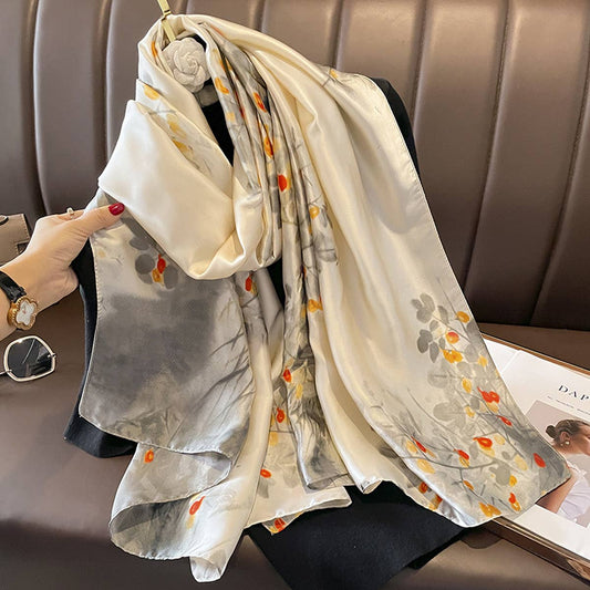 Silky Print Scarf Wrap ? Chic Beach & Sun Cover