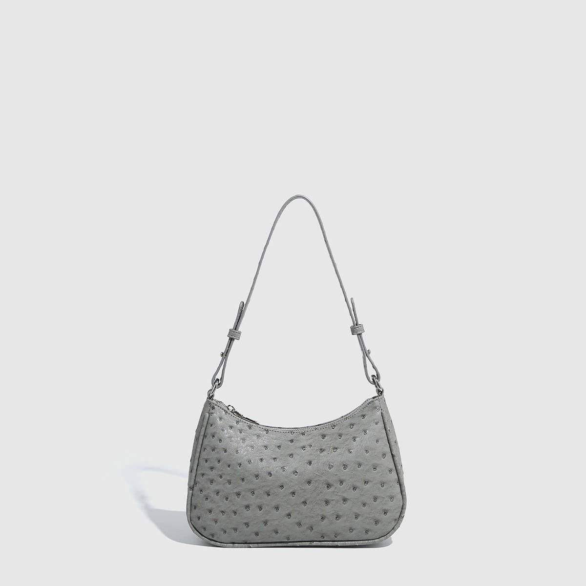 Ostrich Texture Adjustable Underarm Handbag_CWAB5692