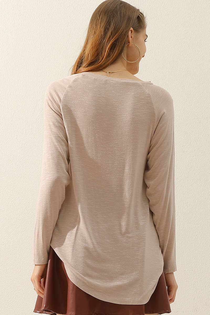 CWTTL1461_Casual Loose Fit Long Sleeve Tops