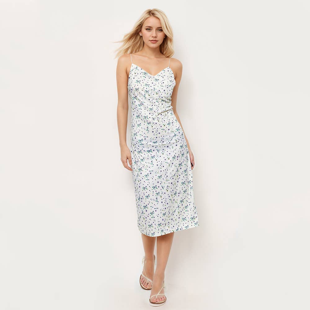 ELEGANT FRENCH SEXY PLEATED SLEEVELESS DRESS