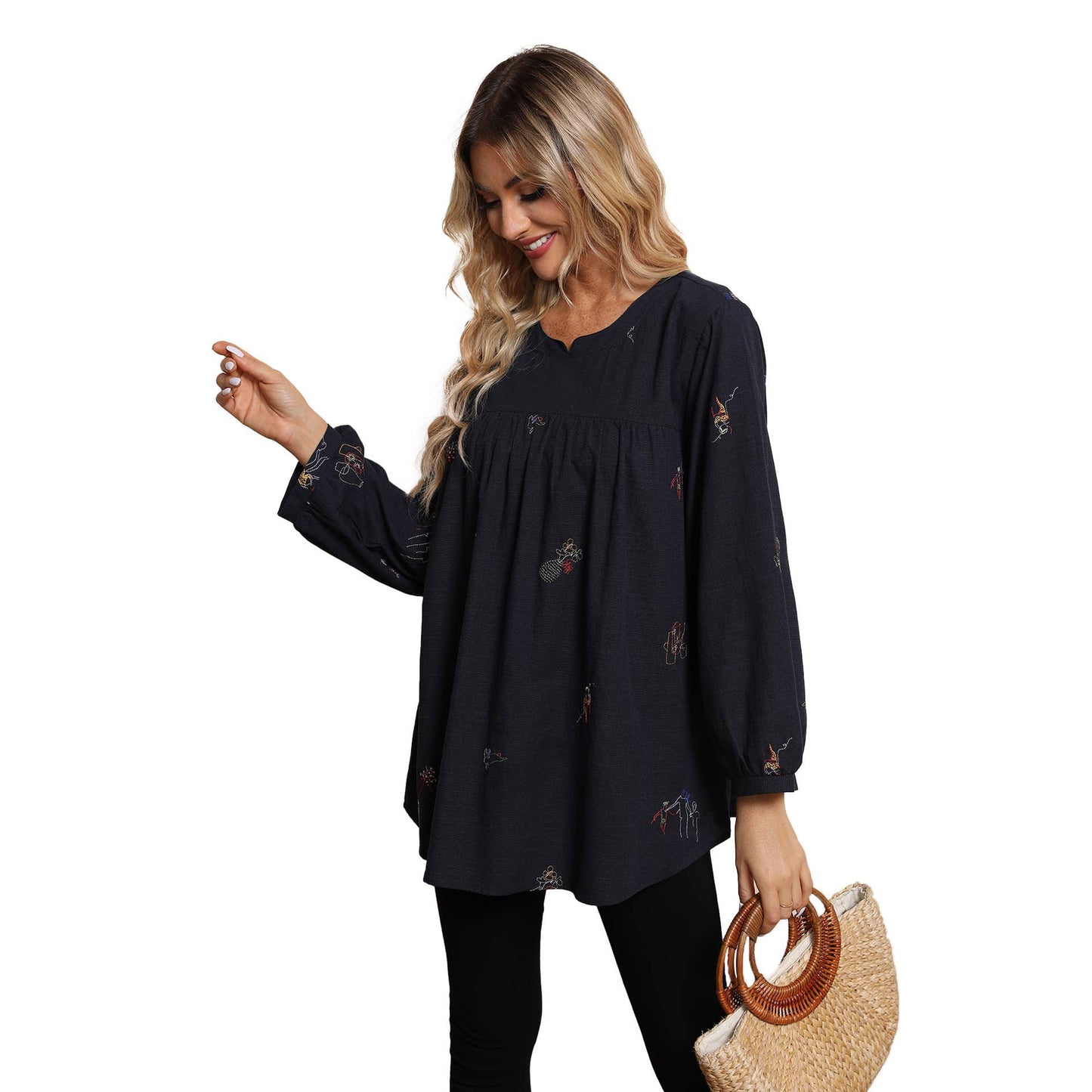 Doll hubble-bubble sleeve blouse