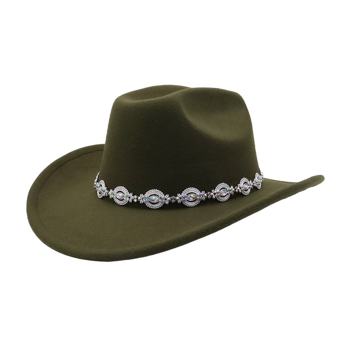 Men & Women Ethnic Wool Cowboy Fedora Jazz Hat_CWAH04459