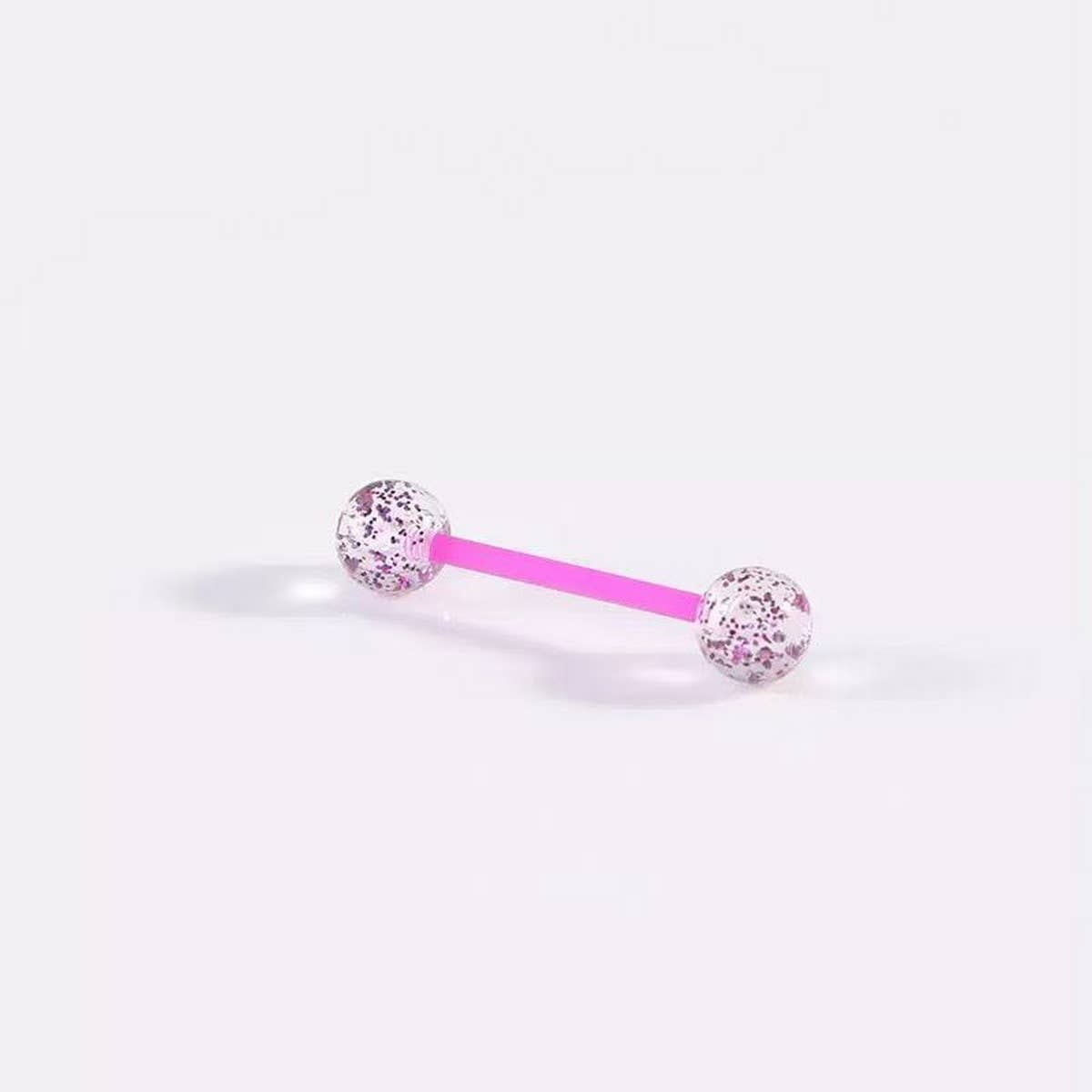 Acrylic Flexible Tongue Piercing Barbell Jewelry_CWMM9595