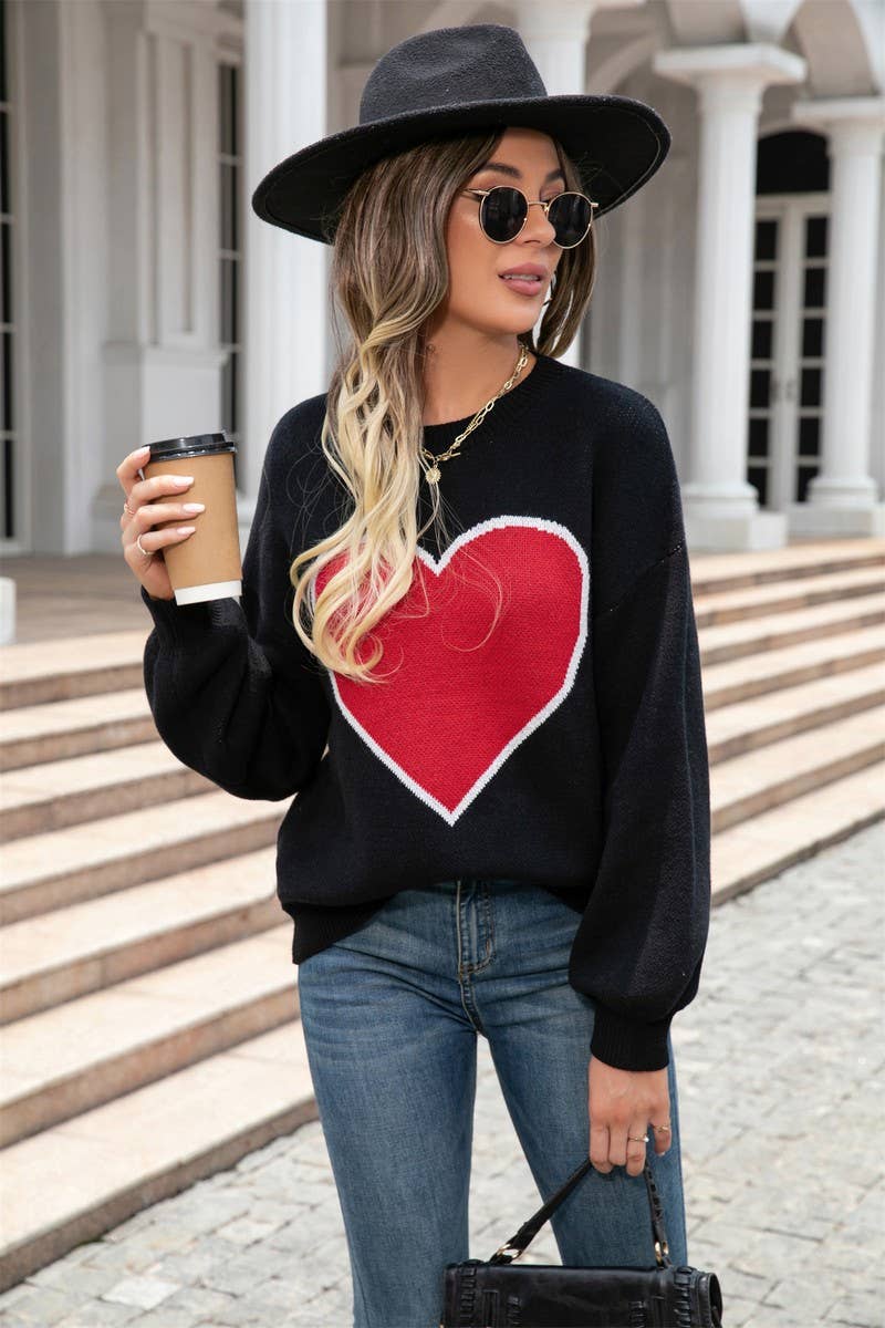 CWOSWL1677_Crew Neck Long Sleeve Pullover Sweater