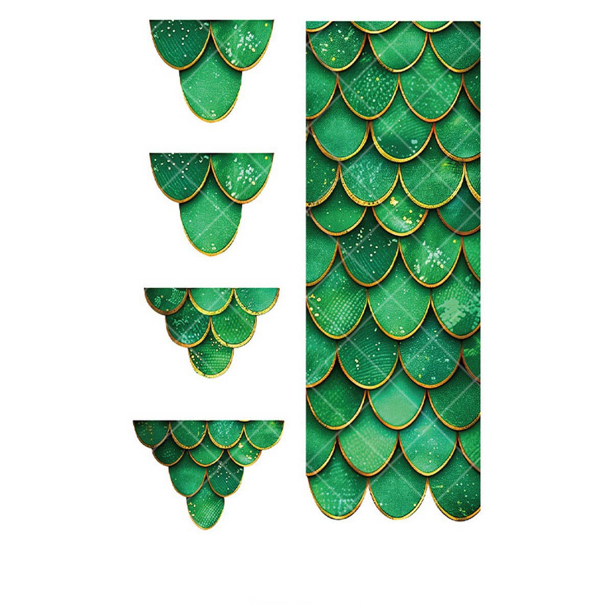 Summer Mermaid Scale Tattoo Stickers Waterproof_CWMM8368