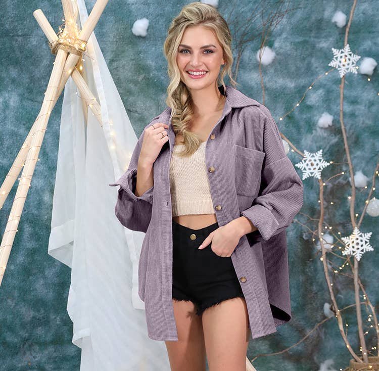 CWOJA700_LOOSE FIT CORDUROY SHIRTS JACKET