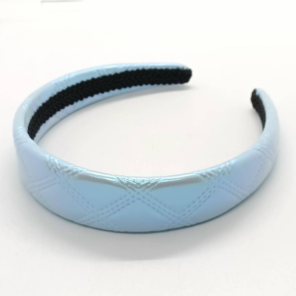 New Pearl AB Metallic Dark Grid PU Headband