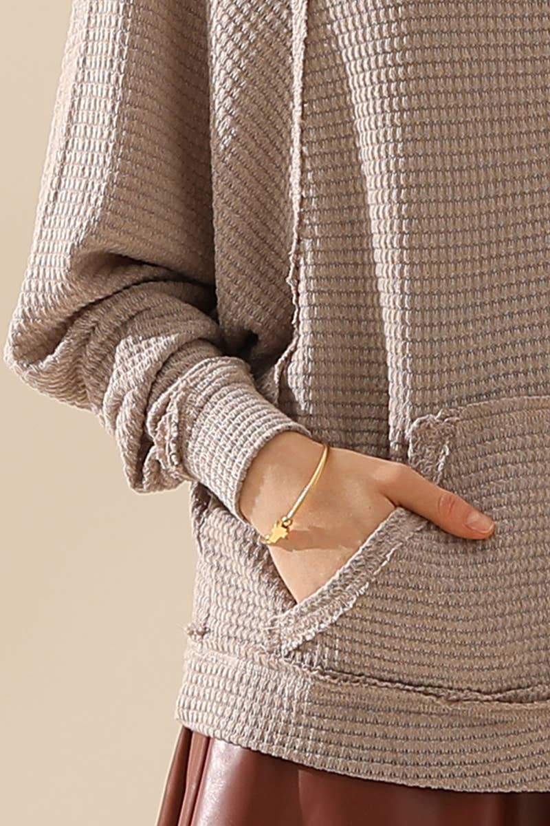 CWTTL1098_BOAT NECK PULLOVER SWEATER POCKETED KNIT TOP