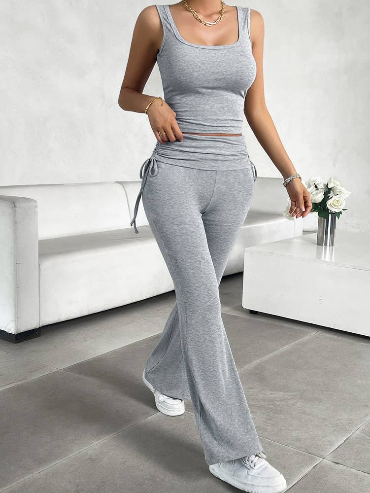 CASUAL SOLID COLOR SLIM-FIT VEST AND PANTS SUIT