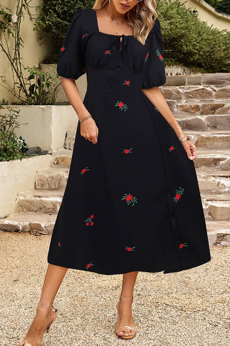 CWDMD6220_FLORAL LANTERN SLEEVE ELEGANT MAXI DRESS