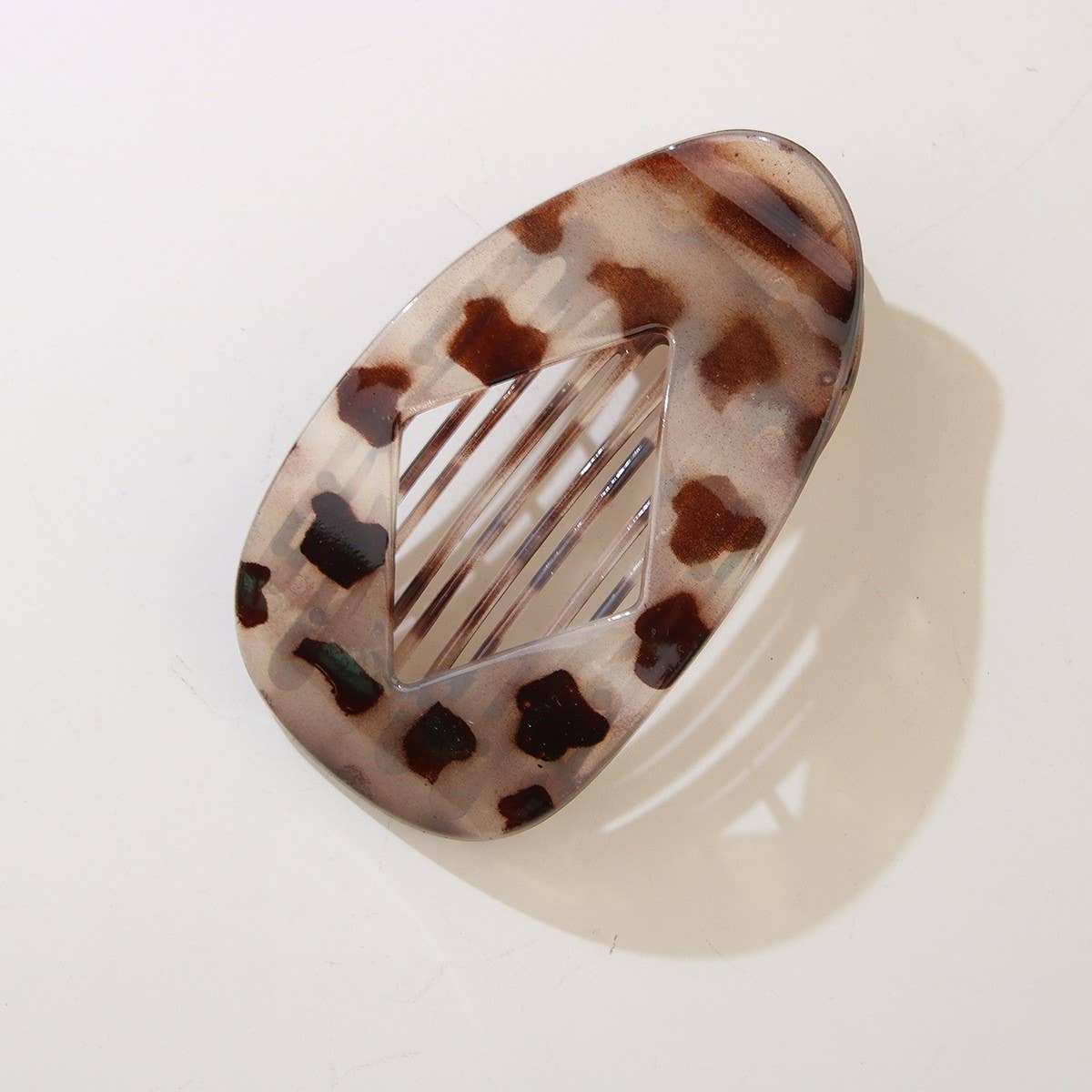 CWAHA07405_OVAL DIAMOND FLAT DUCKBILL HAIR CLIP