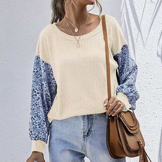 CREW-NECK KNIT LONG-SLEEVED SWEATER WITH BASE