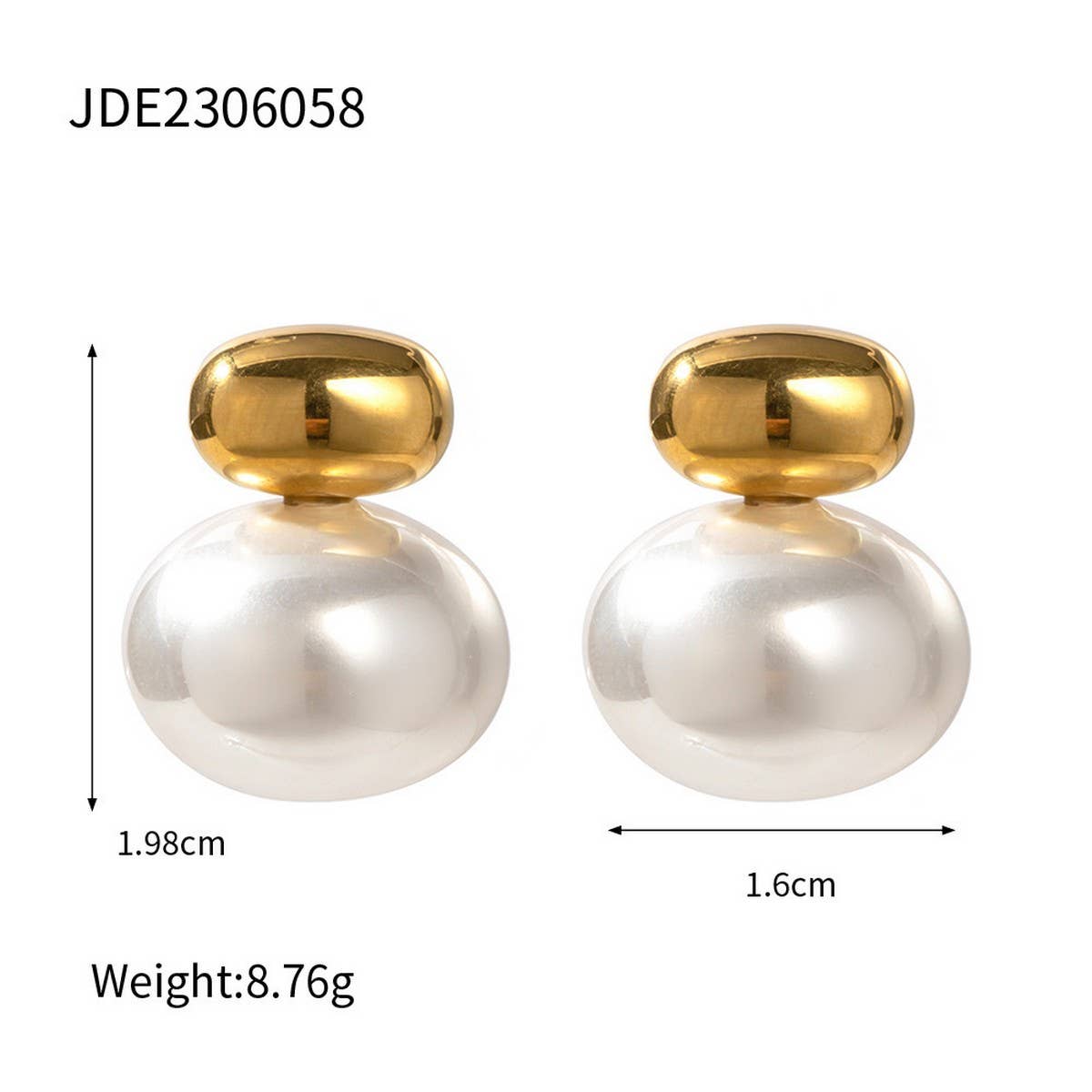 Elegant Pearl Bracelet and Stud Earrings Set