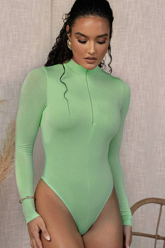 CWSJS0786_LONG SLEEVE FLEECE ZIP-UP BODYSUIT