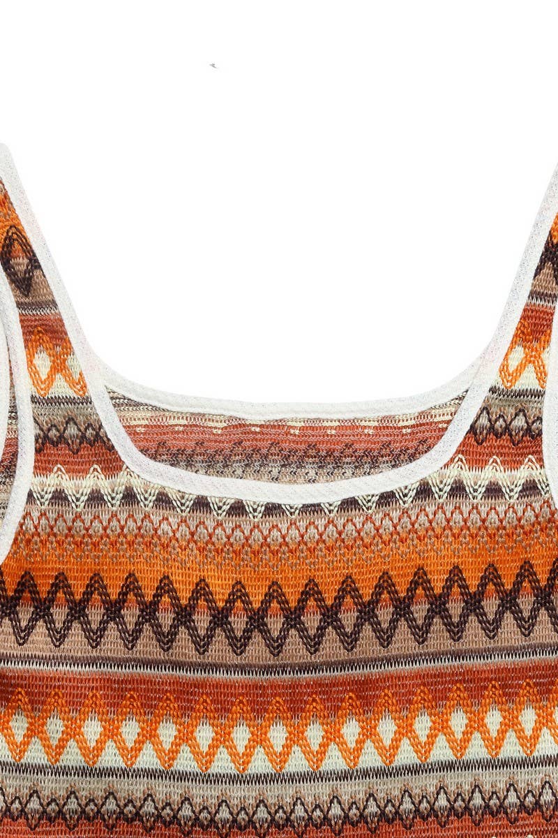 CWSJS1684_STRIPED PATCHWORK SLEEVELESS CASUAL ROMPER