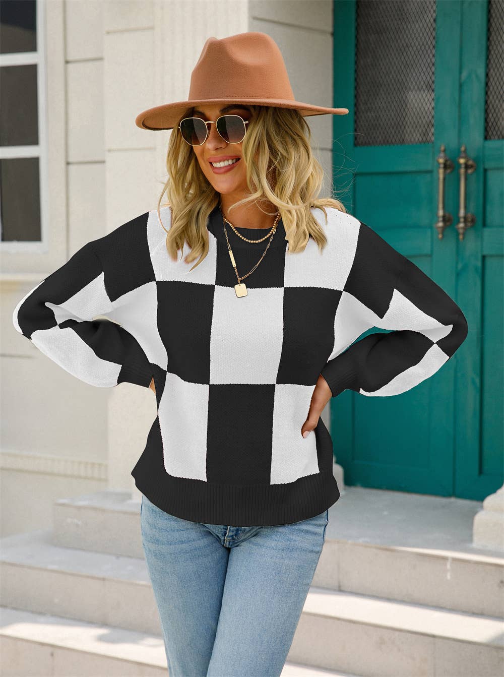 CREW-NECK KNIT PULLOVER STRIPED STYLE KNIT
