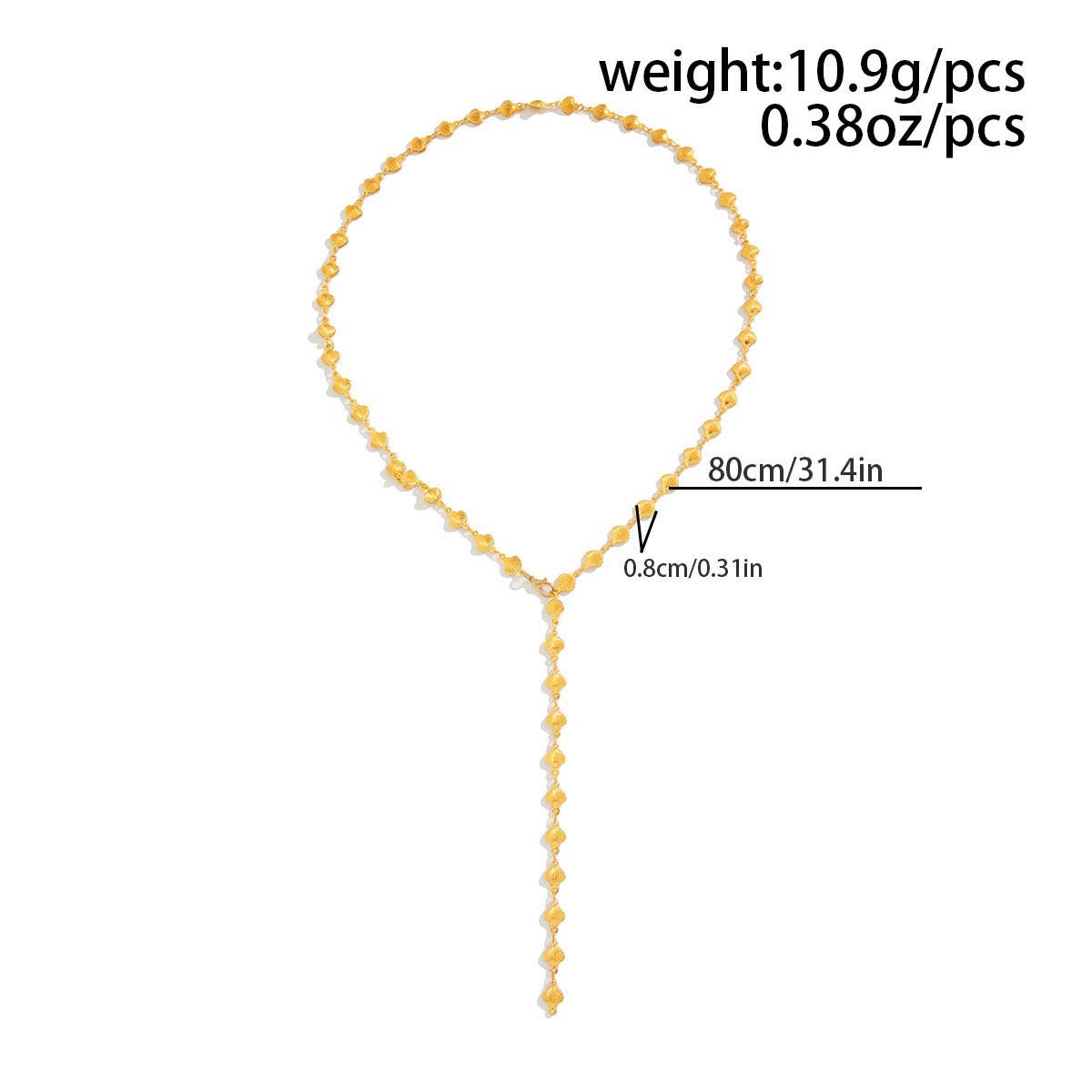 SMALL FRESH COLORFUL Y-SHAPED DAISY CHAIN NECKLACE_CWMM3127