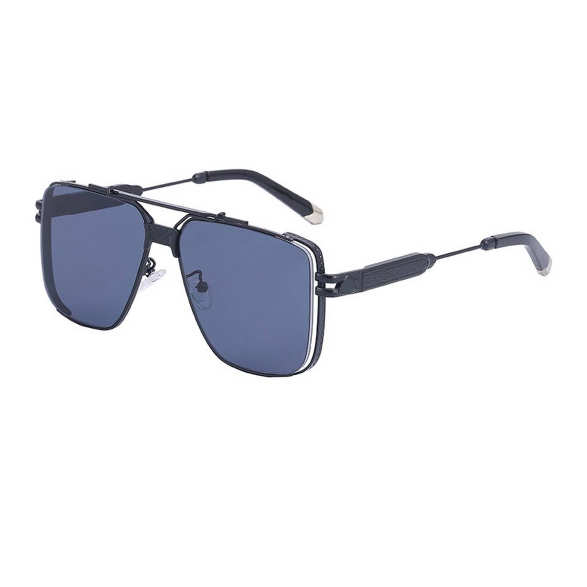STEAMPUNK SQUARE FRAME CUT EDGE SUNGLASSES_CWASG0646