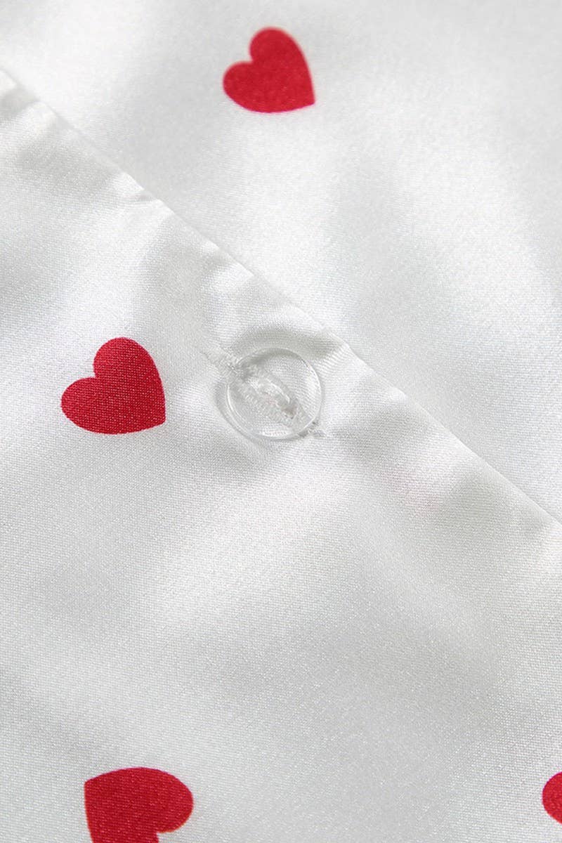 CWSPJ0067_LOVE PRINTED LONG-SLEEVED SHIRT LOUNGEWEAR SET