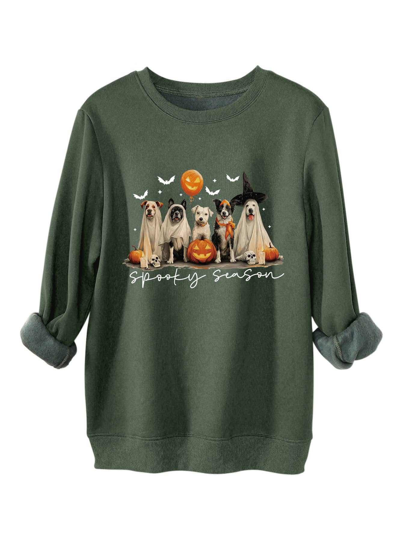 Cute and fun Halloween printed thick warm hoodie