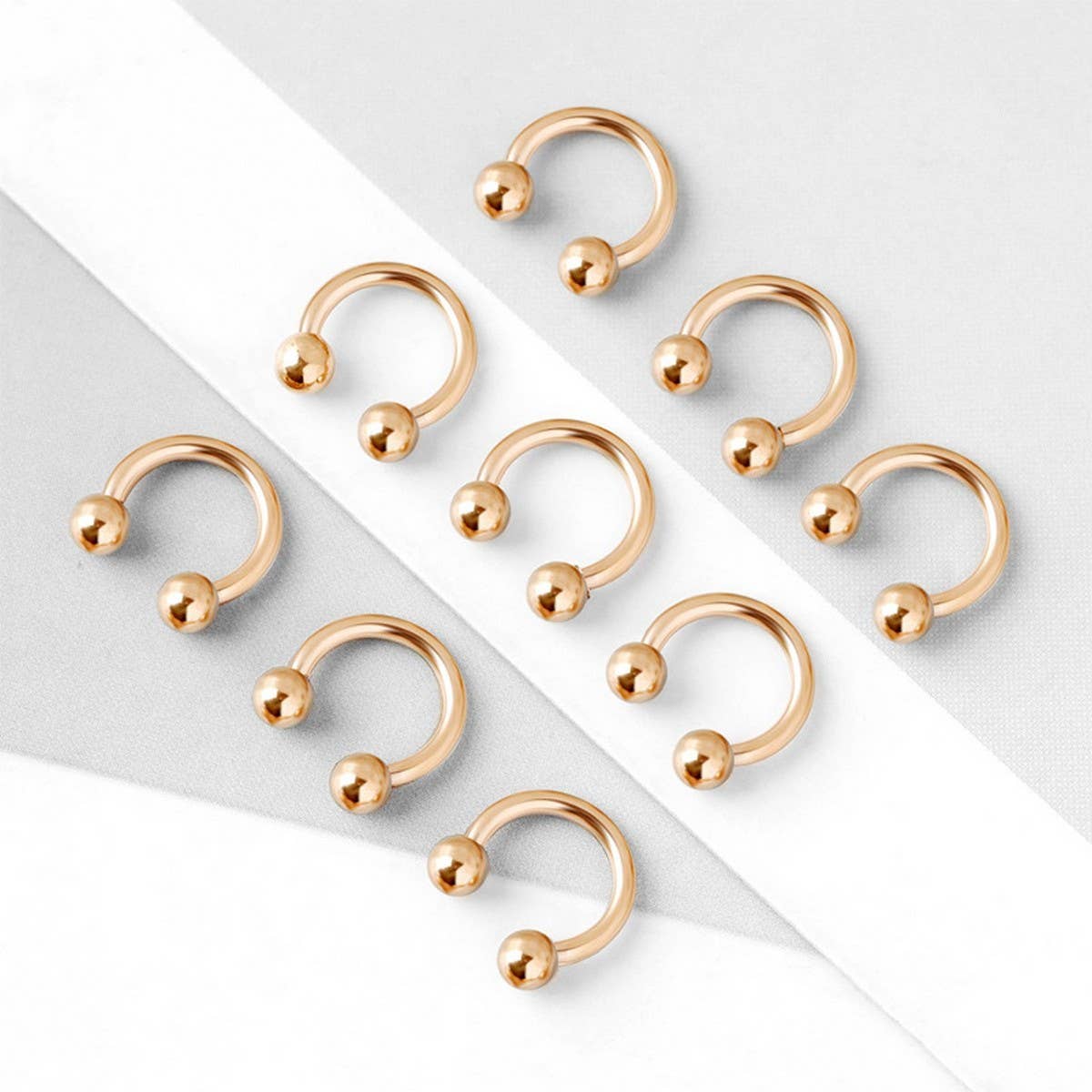 C-Shaped Ball Lip Ring Stainless Steel Piercing_CWMM9586