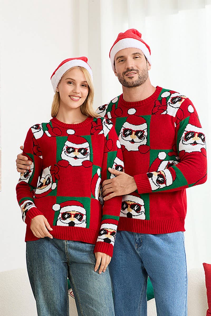 CWOSWL07298_SANTA CLAUS PARENT-CHILD CHRISTMAS SWEATER