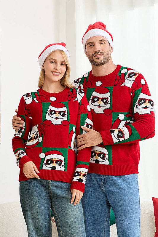 CWOSWL07298_SANTA CLAUS PARENT-CHILD CHRISTMAS SWEATER