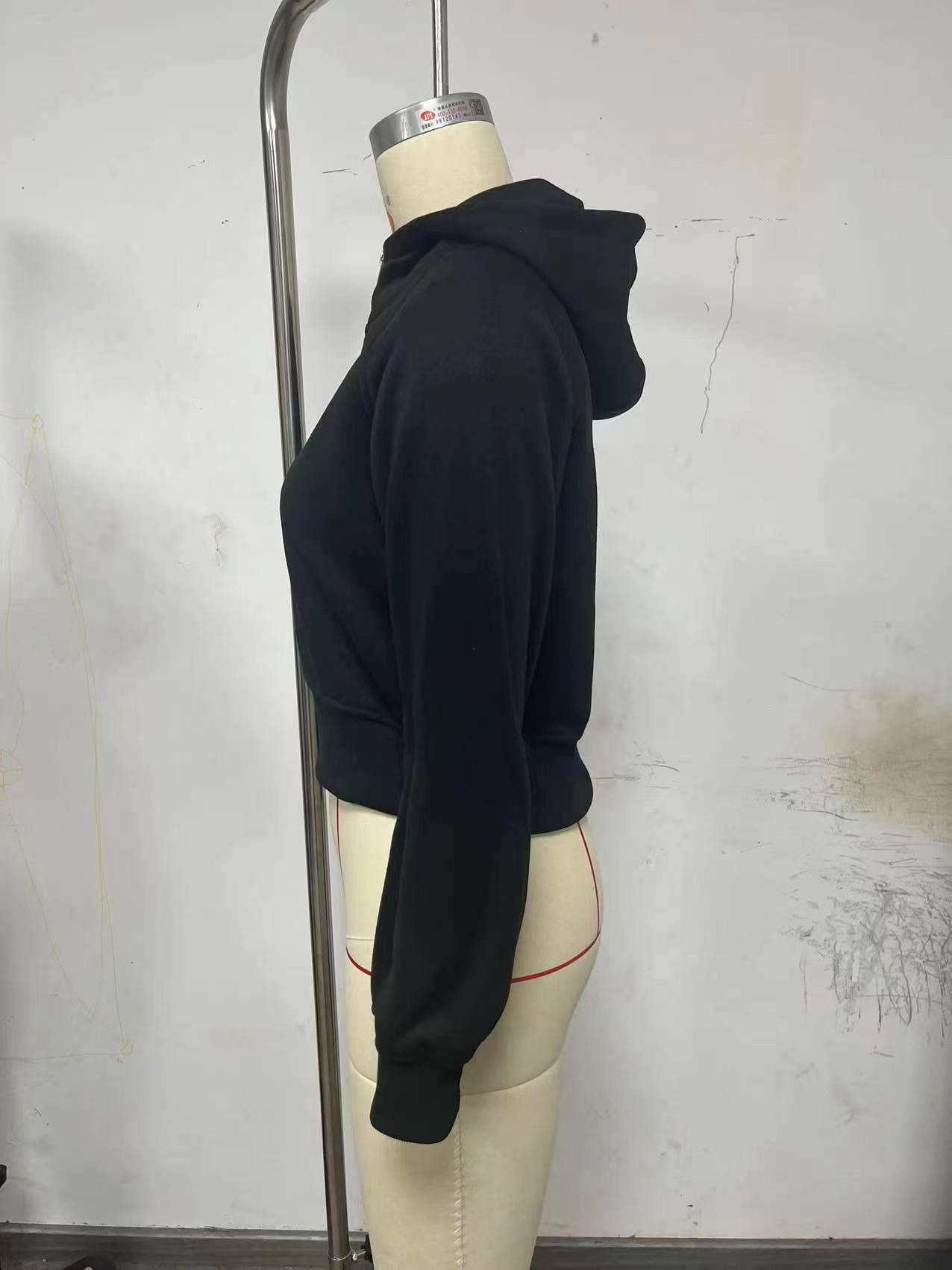 CWOHOL0366_Zip-Up Long Sleeve Casual Hoodie Top