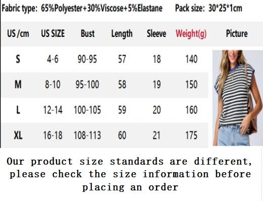 CWOSWS0122_CREW NECK CASUAL STRIPED CONTRAST KNIT TOP