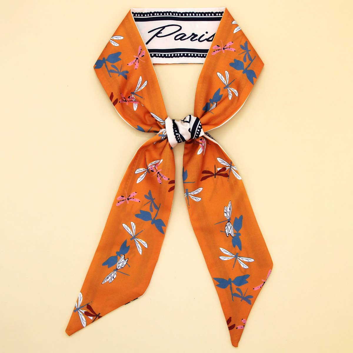 Floral Letter Scarf Hair Tie Ribbon
