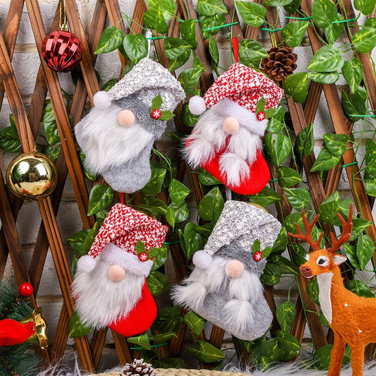 CREATIVE FACELESS OLD MAN CHRISTMAS STOCKINGS