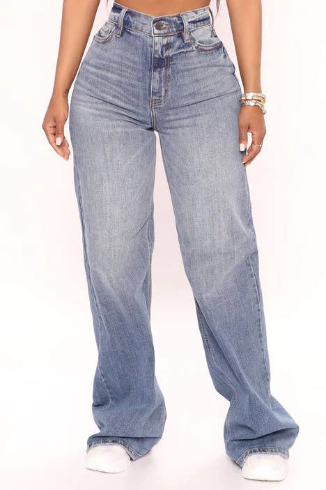 BAGGY HIP HOP STREET WOMEN'S WIDE-LEG JEANS