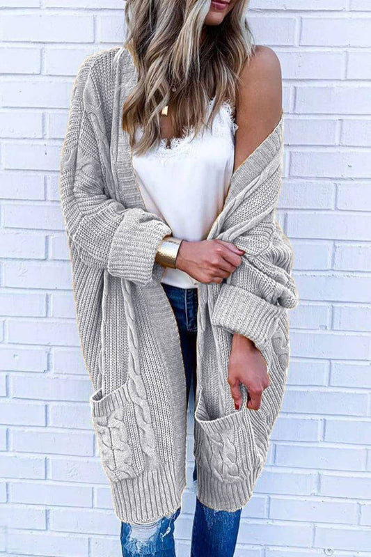 CWOCAL2169_LONG SLEEVE CARDIGAN WITHOUT BUCKLE POCKET