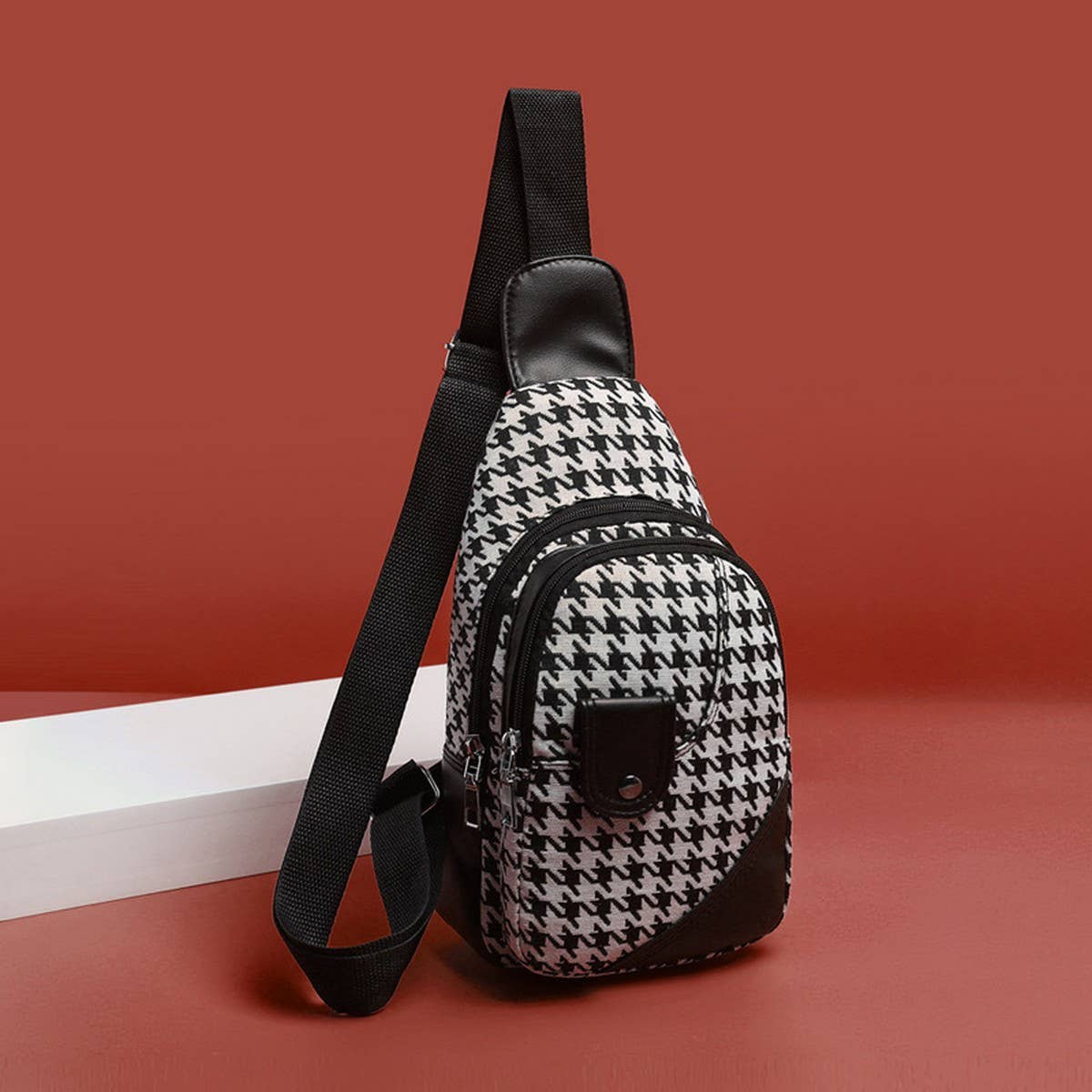 TRENDY PLAID ONE SHOULDER MESSENGER BAG_CWAB2670