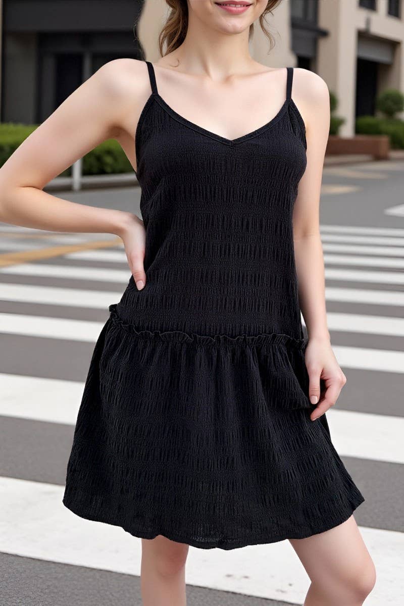 CWDSD10525_SPRING AND SUMMER ELEGANT SUSPENDER DRESS