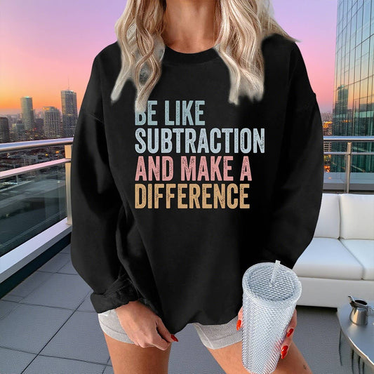 Be like subtraction printed thickened hoodie