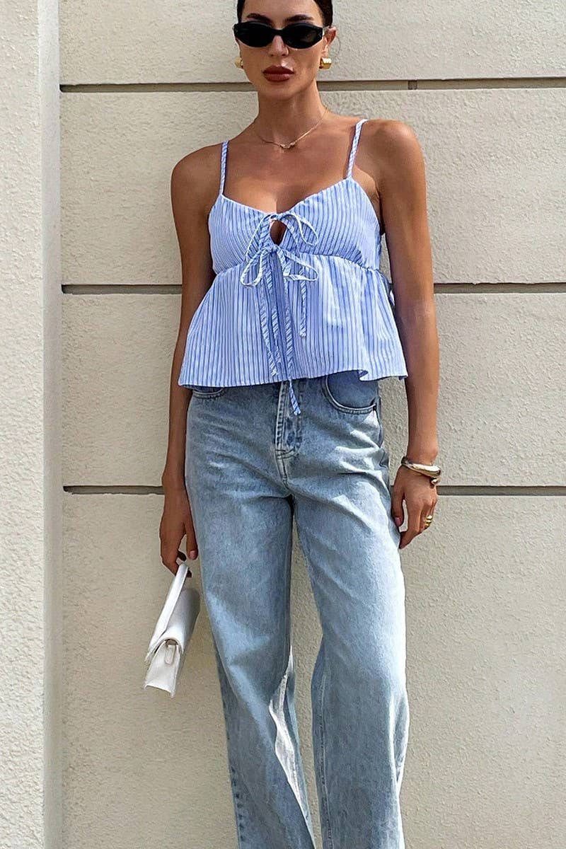 CWTTSL0439_SUMMER SEXY HOT GIRL SUSPENDER STRIPED VEST