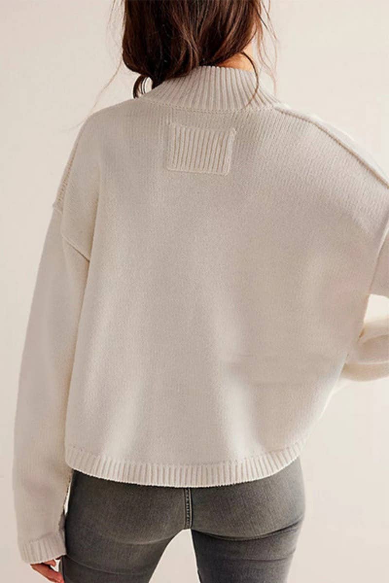 CWOCAL1806_KNIT COAT SOLID COLOR CARDIGAN SWEATER