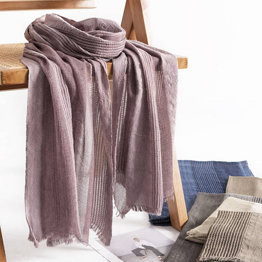 Boho Faux Cashmere Scarf - Vintage Wrap for Women_CWASC1005
