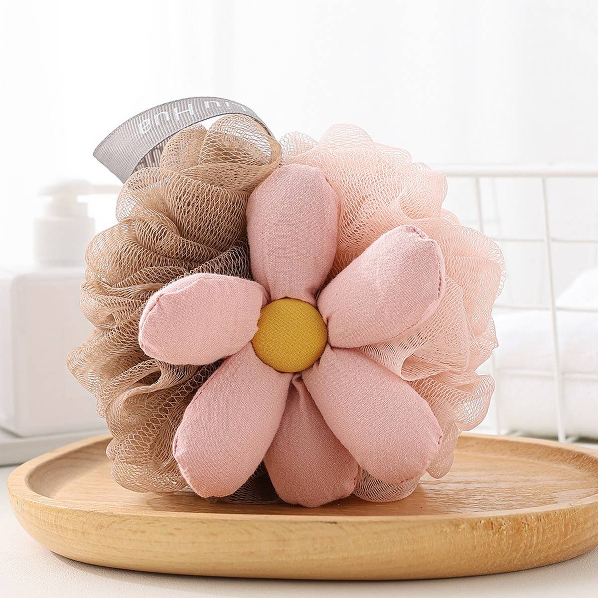BATH POUF EXTRA LARGE TWO-COLOR FOAMING BATH BALL_CWMM3346