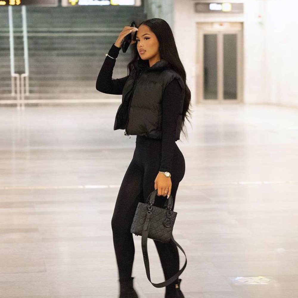 DOUBLE-SIDED CONTRASTING COLORS ZIPPER WARM VEST