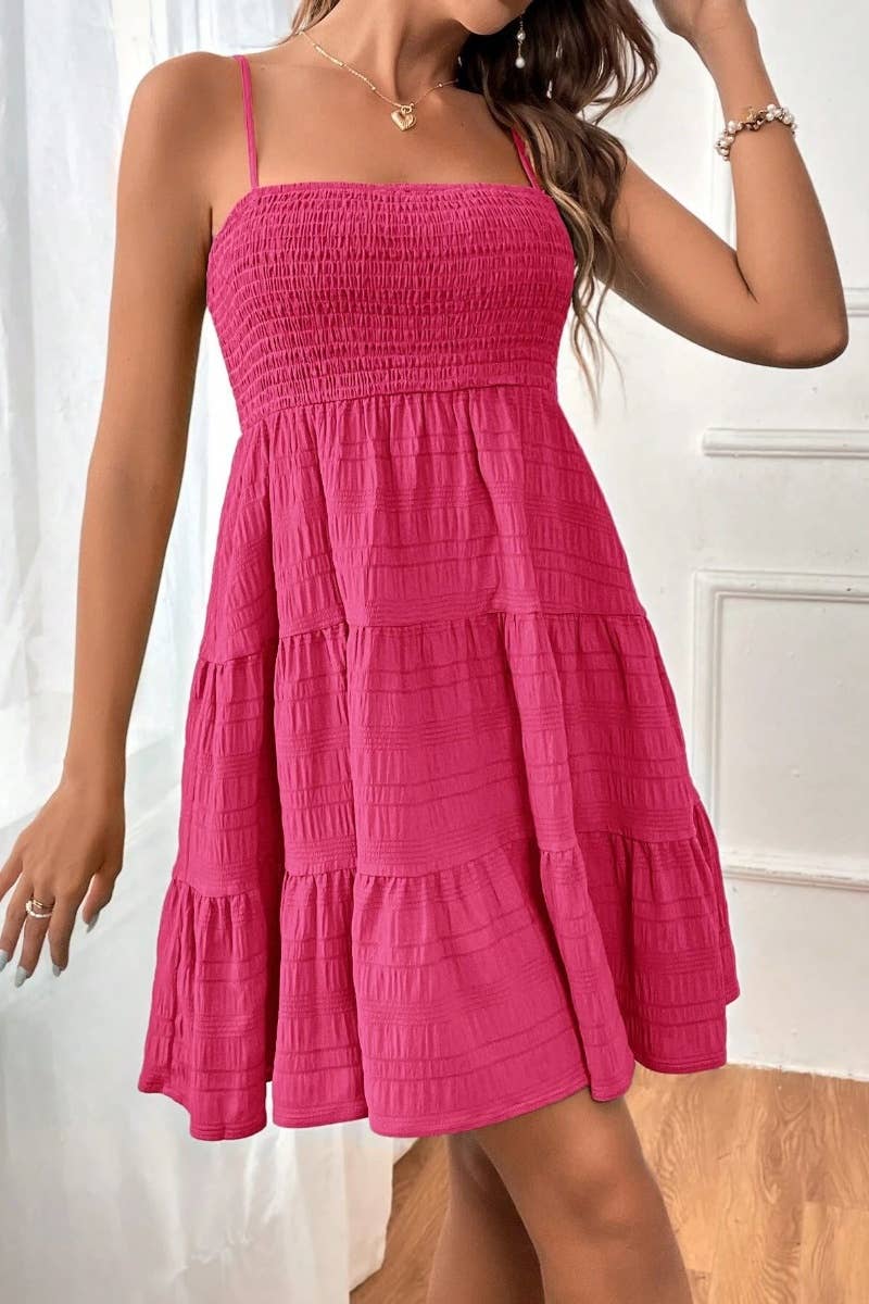 CWDHL0537_SUSPENDER SOLID COLOR ALL-MATCHING DRESS SHORT