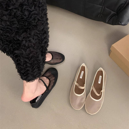 Comfy Mesh Strap Flats for Summer