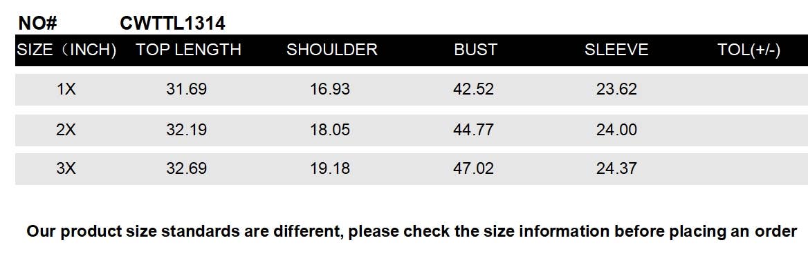 CWTTL1314_PLUS Size Turtle Neck Long Slv Pullover Long Top